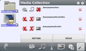 Configuring the media collection